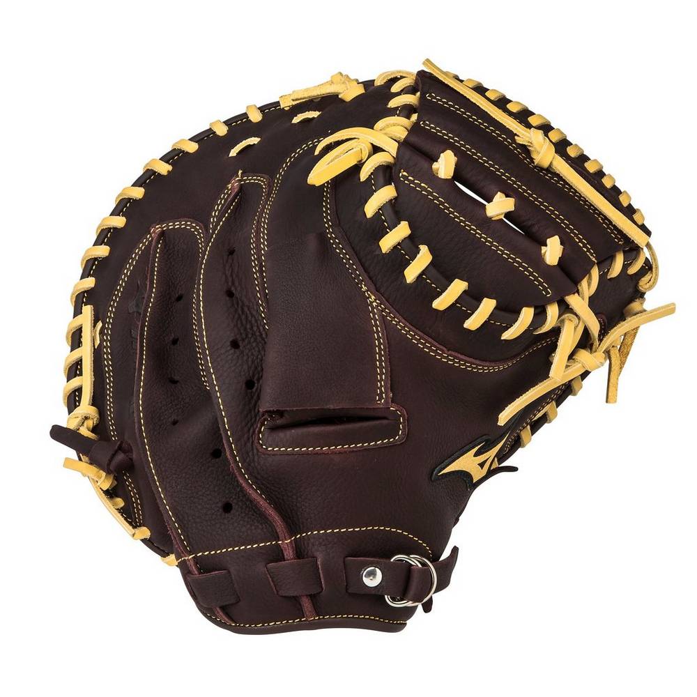 Catchers Mitt Mizuno Baseball Franchise Series 33.5" Uomo - Caffè/Argento - 81390-YBQN